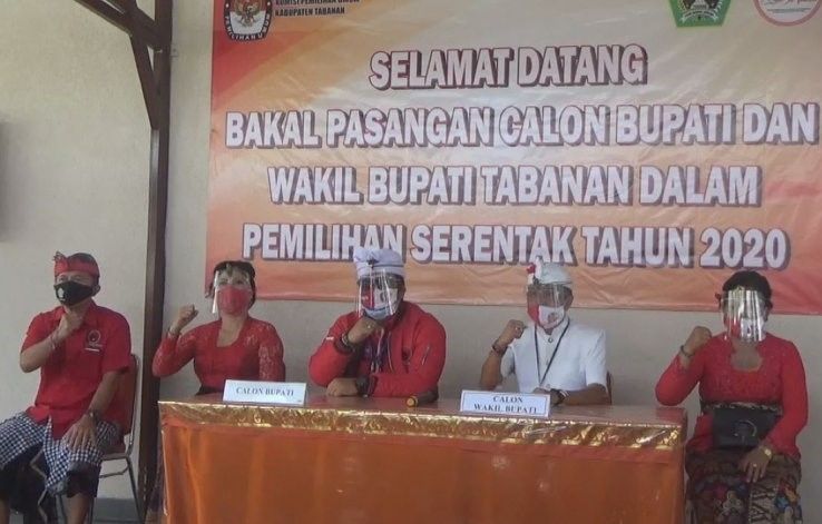 podiumnews.com-KPU Tabanan Terapkan Protokol Kesehatan Saat Pendaftaran Balon